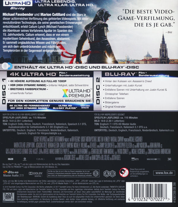 Assassin's Creed (4K Ultra-HD) (+ Blu-ray)