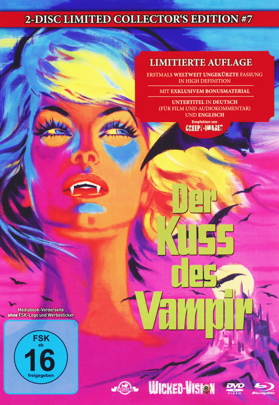 Der Kuss des Vampirs - Uncut/3-Disc Collector's Edition (Blu-ray & DVD & Bonus-DVD) - Limitiertes Mediabook auf 222 Stück, Cover A