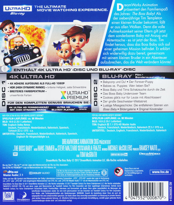 The Boss Baby (4K Ultra HD) (+ Blu-ray)