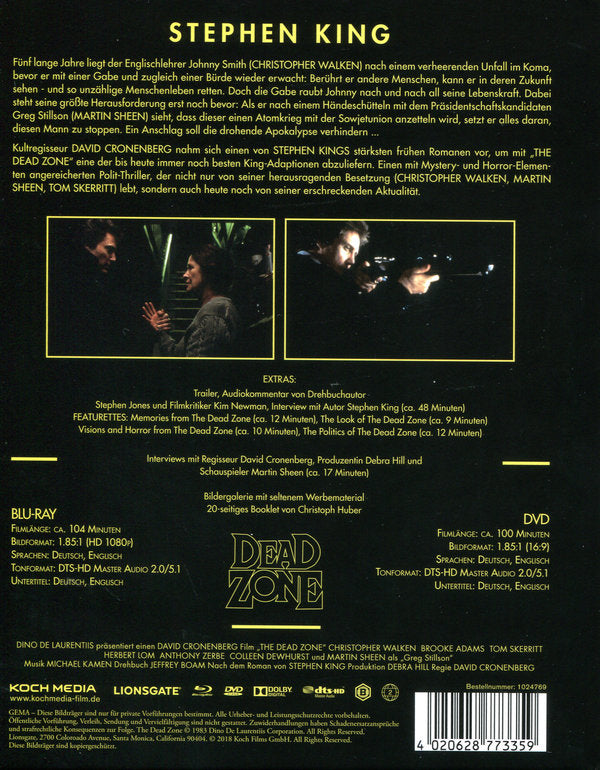 The Dead Zone - Mediabook (+ DVD) (+ Bonus-DVD)
