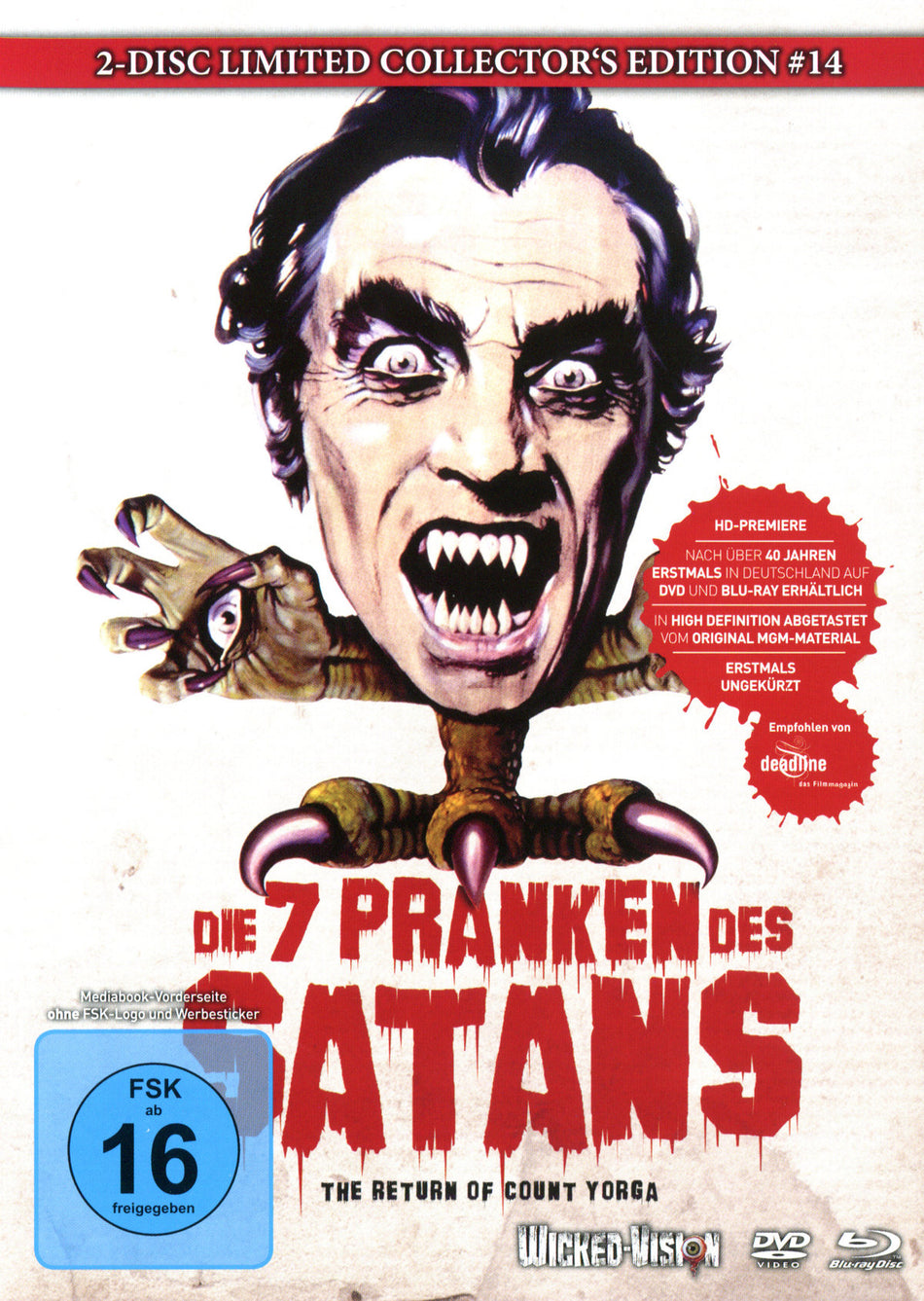 Die 7 Pranken des Satans - 2-Disc Limited Collector's Edition Nr. 14
(Blu-ray + DVD) - Limitiertes Mediabook auf 666 Stück, Cover A