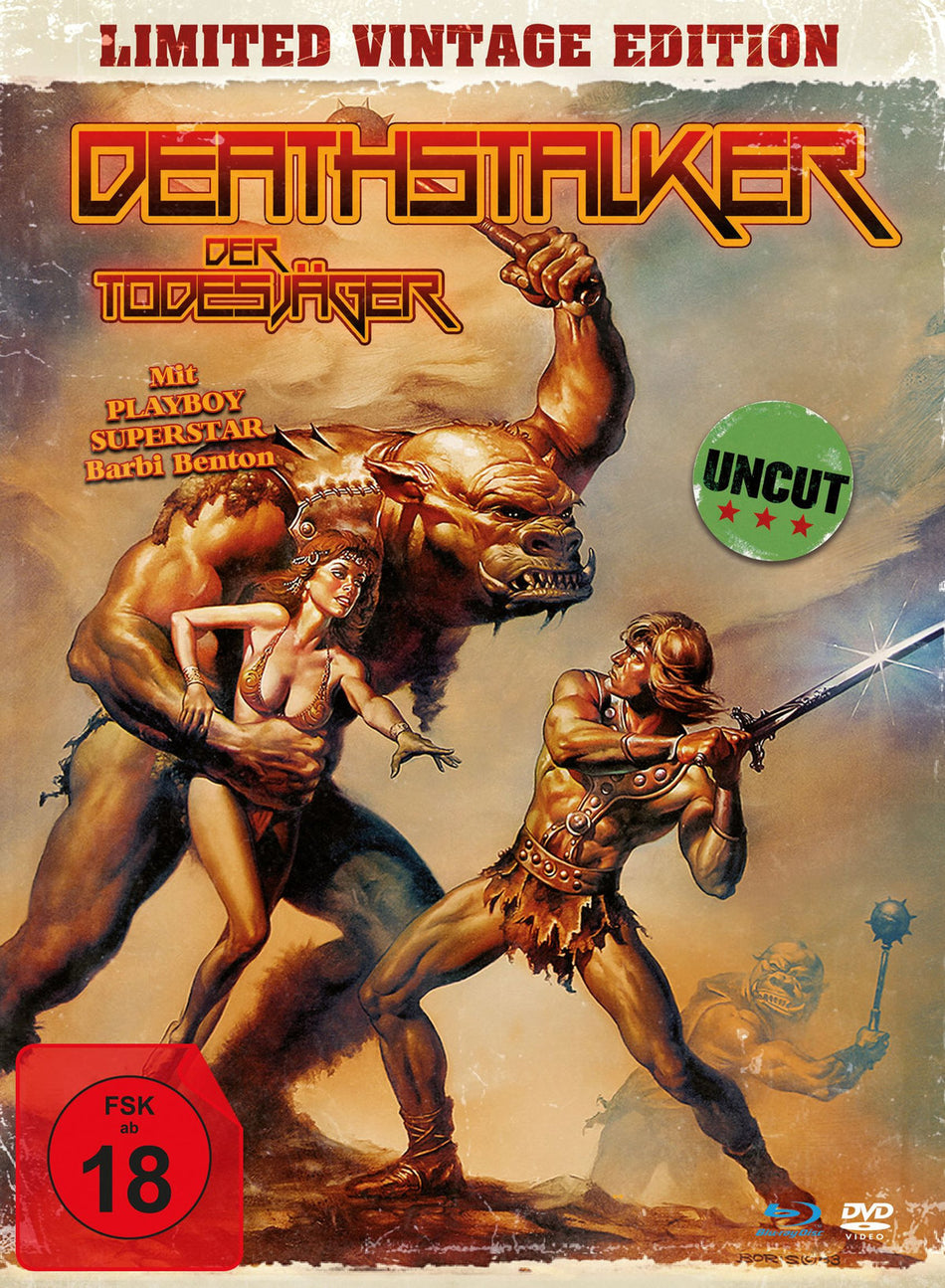 Deathstalker - Der Todesjäger - Uncut Vintage Edition (+ DVD) - Mediabook, limitiert auf 1.500 Stück, inkl. Booklet, HD neu abgetastet