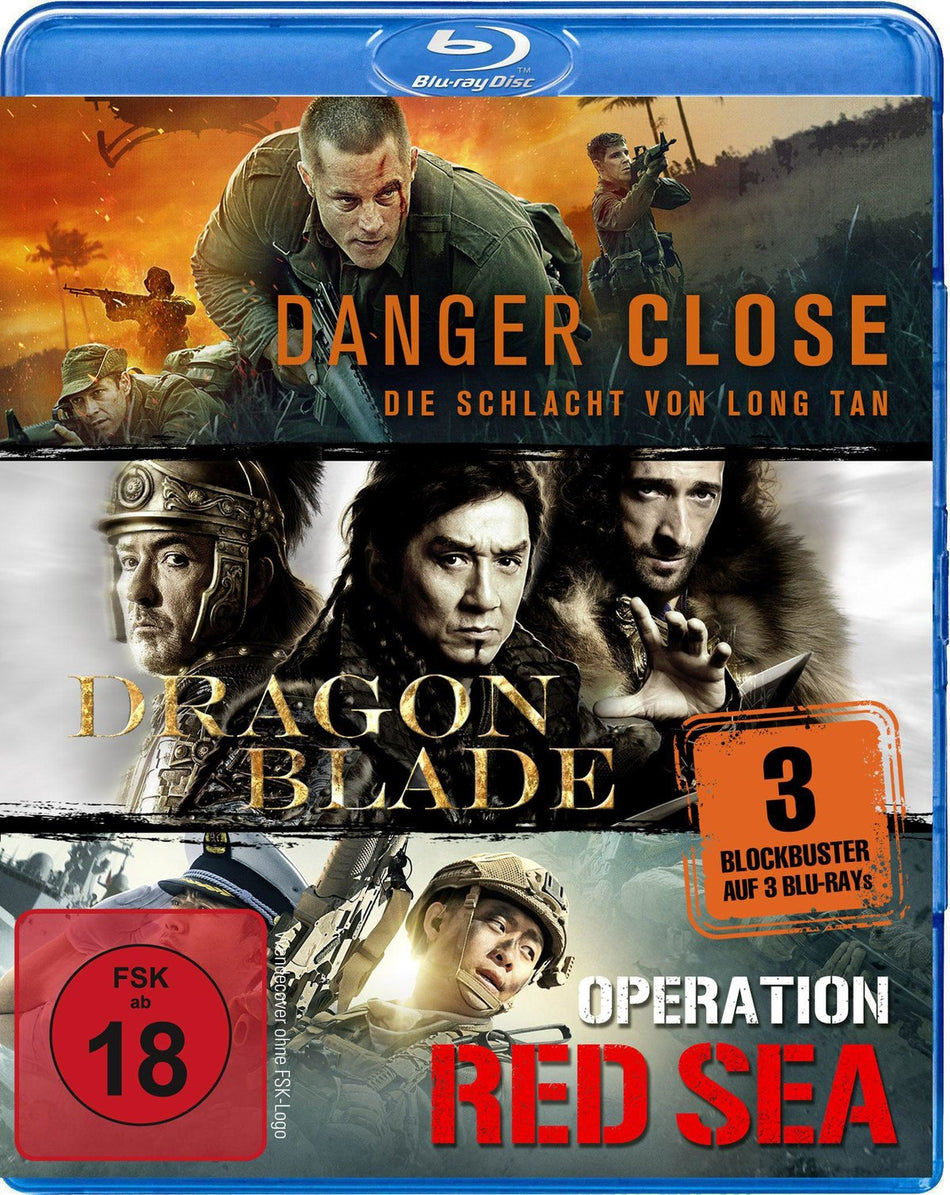 Kriegsfilm-Box: Danger Close, Dragon Blade & Operation Red Sea  [3 BRs]