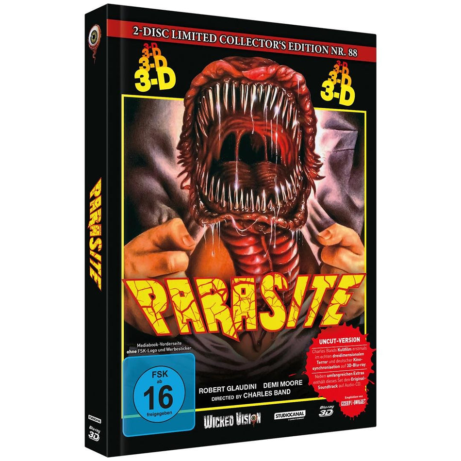 Parasite - Killer Parasit 3D (2-Disc Limited Collector‘s Edition Nr. 88) - Mediabook - Cover E - Limited Collector's Edition auf 222 Stück  (Blu-ray 3D) (+ CD-Soundtrack)