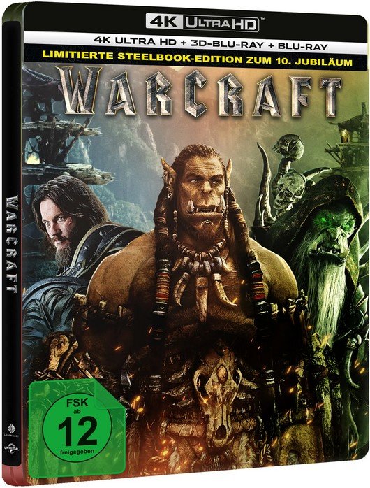 Warcraft: The Beginning - Steelbook  (4K-UHD+Blu-ray+3D-Blu-ray)
